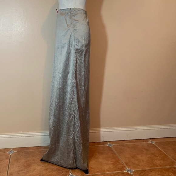 Ministry 100% Silk Silver Maxi/Long Skirt - Picture 7 of 10